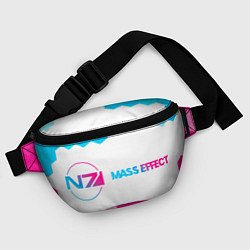 Поясная сумка Mass Effect neon gradient style: надпись и символ, цвет: 3D-принт — фото 2