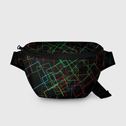 Поясная сумка Разноцветные квадраты, цвет: 3D-принт