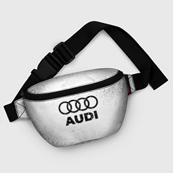 Поясная сумка Audi с потертостями на светлом фоне, цвет: 3D-принт — фото 2