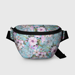 Поясная сумка Яблоня в цвету акварель, цвет: 3D-принт