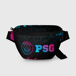 Поясная сумка PSG - neon gradient: надпись и символ, цвет: 3D-принт