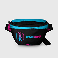 Поясная сумка Tomb Raider - neon gradient: надпись и символ, цвет: 3D-принт