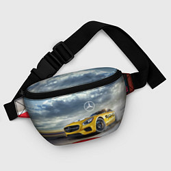 Поясная сумка Mercedes AMG V8 Biturbo на трассе, цвет: 3D-принт — фото 2