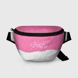 Поясная сумка Stray Kids pink and white, цвет: 3D-принт