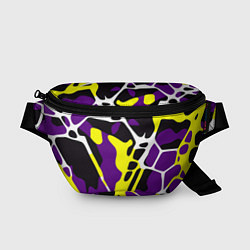 Поясная сумка Яркие пятнистые узоры, цвет: 3D-принт