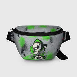 Поясная сумка Slipknot скелет green