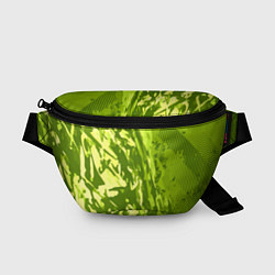 Поясная сумка Зеленый абстрактный камуфляж