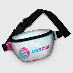 Поясная сумка Bayern neon gradient style: надпись и символ, цвет: 3D-принт — фото 2