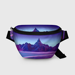 Поясная сумка Neon mountains - Vaporwave