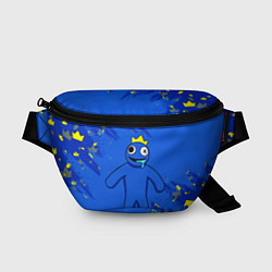 Поясная сумка Радужные друзья Синий в короне, цвет: 3D-принт