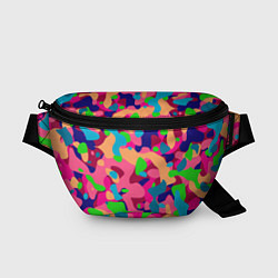 Поясная сумка Абстракция в психоделических цветах, цвет: 3D-принт