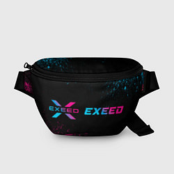 Поясная сумка Exeed - neon gradient: надпись и символ, цвет: 3D-принт