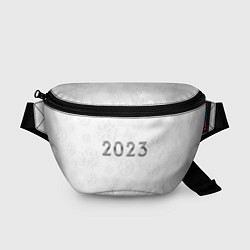 Поясная сумка Новогодние снежинки 2023, цвет: 3D-принт