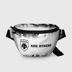 Поясная сумка AEK Athens sport на светлом фоне: надпись и символ, цвет: 3D-принт