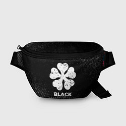 Поясная сумка Black Clover с потертостями на темном фоне, цвет: 3D-принт