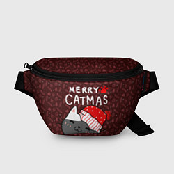 Поясная сумка Кошачье рождество - 2023, цвет: 3D-принт