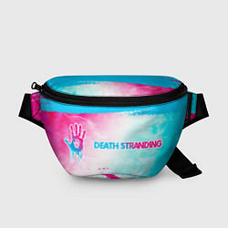 Поясная сумка Death Stranding neon gradient style: надпись и сим