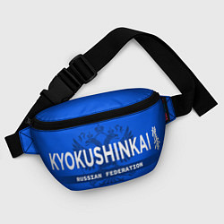 Поясная сумка Киокушинкай карате - на синем фоне, цвет: 3D-принт — фото 2