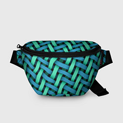 Поясная сумка Сине-зелёная плетёнка - оптическая иллюзия