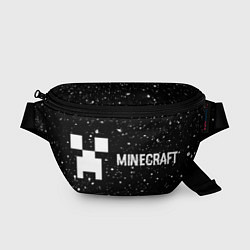 Поясная сумка Minecraft glitch на темном фоне: надпись и символ