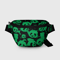Поясная сумка Panda green pattern