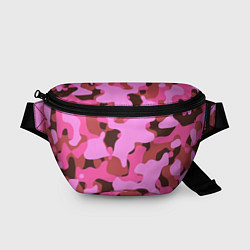 Поясная сумка Абстракция в розовых тонах, цвет: 3D-принт