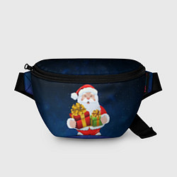 Поясная сумка Санта Клаус с двумя подарками, цвет: 3D-принт