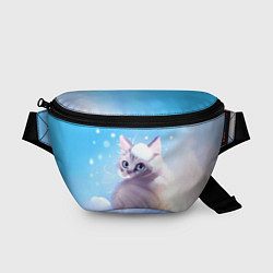 Поясная сумка Заснеженный котик