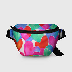 Поясная сумка Сердечный день, цвет: 3D-принт