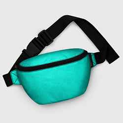 Поясная сумка Яркий бирюзовый текстурированный, цвет: 3D-принт — фото 2