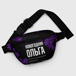 Поясная сумка Новогодняя Ольга на темном фоне, цвет: 3D-принт — фото 2