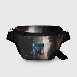 Поясная сумка Девушка во мраке киберпанк города, цвет: 3D-принт