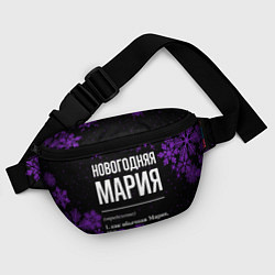 Поясная сумка Новогодняя Мария на темном фоне, цвет: 3D-принт — фото 2