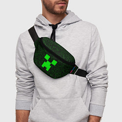 Поясная сумка Minecraft green squares, цвет: 3D-принт — фото 2