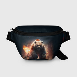 Поясная сумка Медведь-танк, цвет: 3D-принт