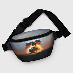 Поясная сумка Медведь разрывает танк, цвет: 3D-принт — фото 2