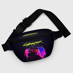 Поясная сумка Cyberpunk, robohacker, цвет: 3D-принт — фото 2
