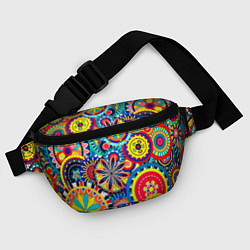 Поясная сумка Психоделика калейдоскоп, цвет: 3D-принт — фото 2