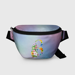 Поясная сумка Цветочная восьмёрка, цвет: 3D-принт