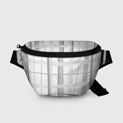 Поясная сумка Светлая серая клетка, цвет: 3D-принт