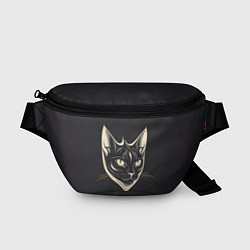 Поясная сумка Арт чёрной кошки