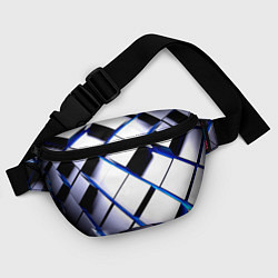 Поясная сумка Неоновые плиты киберпанк, цвет: 3D-принт — фото 2