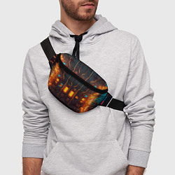 Поясная сумка Паттерн в стиле киберпанк, цвет: 3D-принт — фото 2