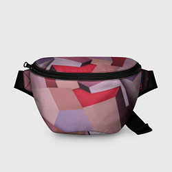 Поясная сумка Розовое абстрактное множество кубов