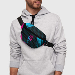 Поясная сумка Skyrim - neon gradient, цвет: 3D-принт — фото 2