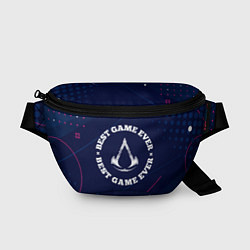 Поясная сумка Символ Assassins Creed и надпись best game ever, цвет: 3D-принт
