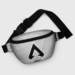 Поясная сумка Символ Apex Legends на светлом фоне с полосами, цвет: 3D-принт — фото 2