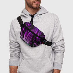 Поясная сумка Неоновые цвета брызги краски гранжевая текстура, цвет: 3D-принт — фото 2