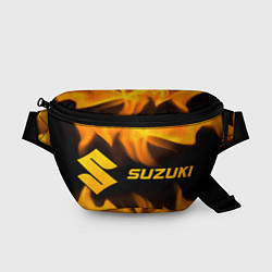 Поясная сумка Suzuki - gold gradient: надпись и символ, цвет: 3D-принт