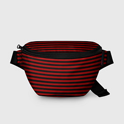 Поясная сумка Темно-красные полосы, цвет: 3D-принт